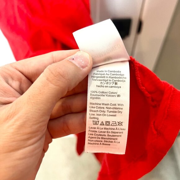 J. Crew Red Cotton Swingy Tank Dress Beach Hi Low Hem Vacation Lagenlook Small - Picture 3 of 5